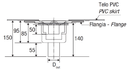 Valsir-PP-lattiakaivo, pystypoisto 50 mm, kalvo 1200×1200 mm - lisäkuva 1