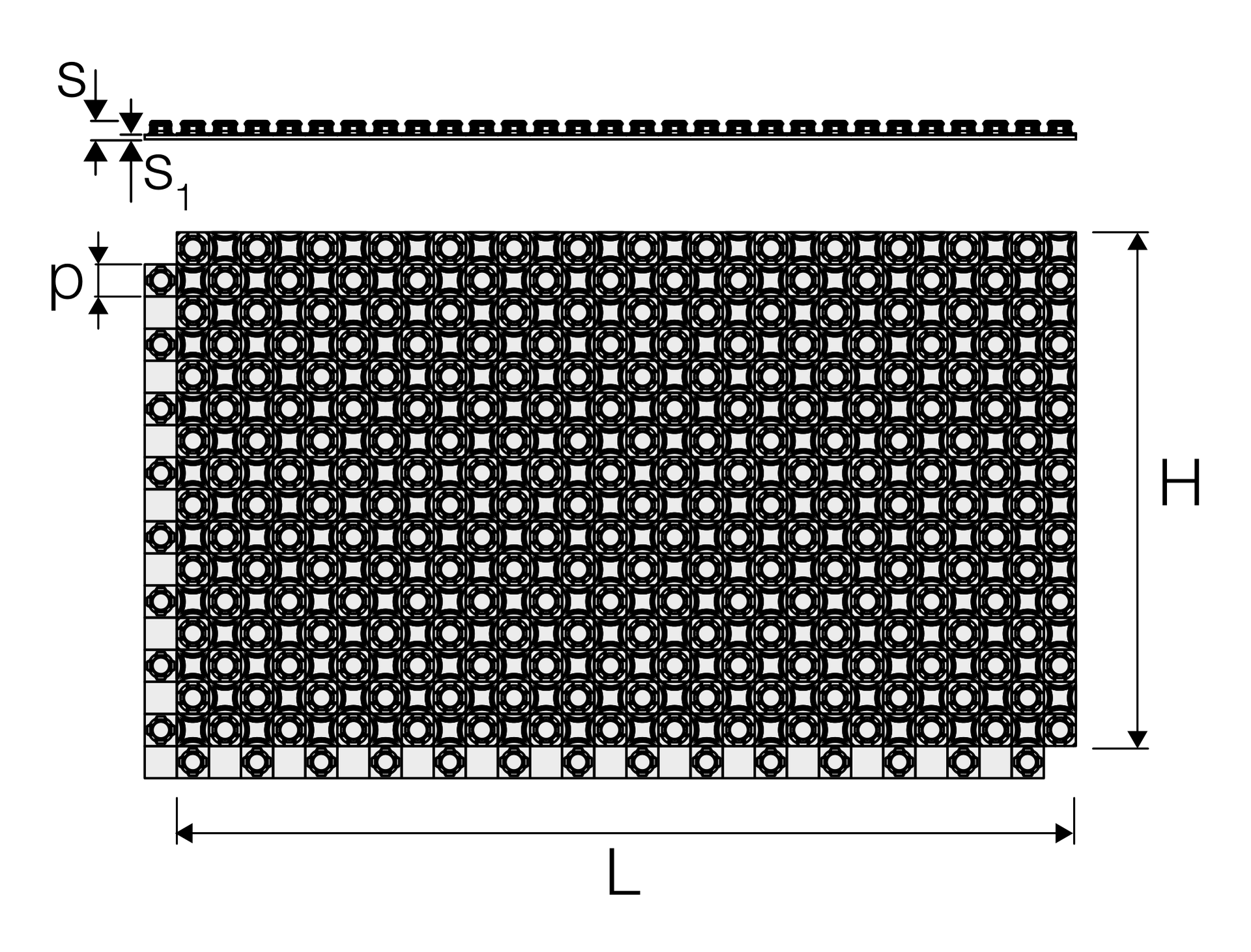 Valsir V-ERRE10/200 G -eristelevy, 1400 × 800 mm - tuotteen piirros