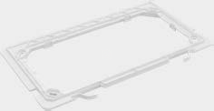 AriaSilent Diamond -säleikkö 280x160 mm, valkoinen teräs - tuotteen piirros