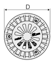Valsir Rainplus 56-S -kattokaivo Ø180 mm, pystyliitäntä, vedeneristyskalvolle - lisäkuva 1