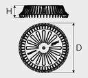 Valsir Rainplus 110-S -lehtisihti Ø286 mm, H70 mm - lisäkuva 1