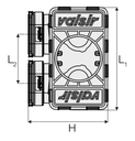 AriaSilent Point 70 Compact -liitäntälaatikko, venttiililiitännällä 125 mm - lisäkuva 1