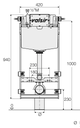 Valsir Winner S MFV/S1 H1050 -asennusmoduuli pneumaattinen, 135x420x1050, Ø 90 - lisäkuva 1