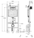 Valsir Tropea S MFV/S2 -asennusmoduuli pneumaattinen, 120x500x1140 mm, Ø 90/110 mm - lisäkuva 1