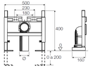 Valsir WC BLOCK H400 -asennusteline, Ø 110 mm, itsekantava - lisäkuva 4