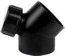 Valsir HDPE kulmayhde 63 mm puhdistusaukolla 45° 110/63 puhdistusaukko