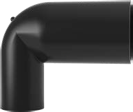 Valsir HDPE jatkettu supistava kulmayhde 90° 56/50 jatkettu