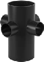 HDPE-haarayhde 88,5°, neljä sivuhaaraa, 110/56 mm