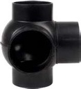 HDPE-pallohaarayhde, 2 sivuhaaraa, 90°, 110/75 mm