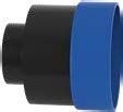 HDPE vesilukon liitosmuhvi 32/46 mm, suojatulpalla