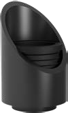 HDPE ylähuuhtelusäiliön liitosmuhvi 32/40 mm, 45°