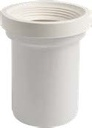 HDPE WC-liitosmuhvi 90 mm, valkoinen, seinän viereen