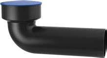 HDPE WC-kulmayhde 90 mm, suojatulpalla