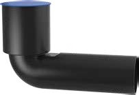 HDPE pidennetty WC-kulmayhde 90/110 mm, suojatulpalla