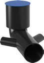 Valsir pidennetty WC-liitoskulma 110/50 mm, DI 110 mm, 2 sivuliitäntää