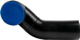 HDPE seinä-WC:n kulmayhde 110/110 mm, vaaka-asennus, vasen