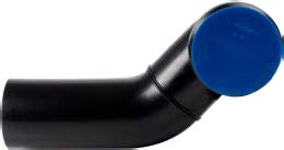 HDPE seinä-WC:n kulmayhde 110/90 mm, vaaka-asennus, oikea