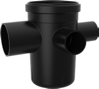 HDPE T-TRAP 75 -vesilukko, korkeus 195 mm