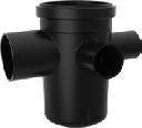 HDPE T-TRAP 75 -vesilukko, korkeus 195 mm