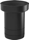 HDPE WC-liitosyhde PVC-putkelle 100 mm, O-renkaalla