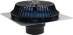Valsir Rainplus 110-S -kattokaivo 320x320 mm, H1 100 mm, vedeneristyskalvolle