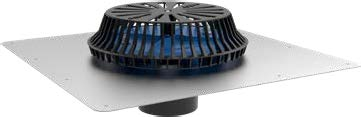 Valsir Rainplus 110-S -kattokaivo 480x480 mm, H1 100 mm, vedeneristyskalvolle