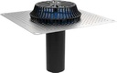 Valsir Rainplus 110-S -kattokaivo 480x480 mm, H1 310 mm, esirei’itetty levy