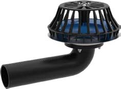 Valsir Rainplus 56-S -kattokaivo Ø180 mm, vaakaliitäntä, metallikouruun