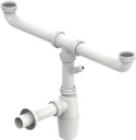 Valsir pullovesilukko, saksalainen malli kaksialtaiselle pesualtaalle malli B, 1"½ / 40 mm, L1 max 553 mm
