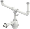 Valsir matala vesilukko 1½-altaiselle pesualtaalle malli B, 1"½ / 40 mm, L1 max 553 mm