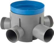 Valsir-PP-lattiakaivon runko, 50 mm, 4×40 mm, korkeus 100 mm