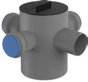 Valsir-PP-lattiakaivo vesilukolla, 50 mm, 3×40 mm, korkeus 146 mm