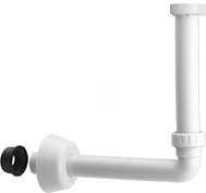 Valsir-ABS-viemärikulma seinävesilukkoon, 32 mm × 1¼″, kumimansetilla