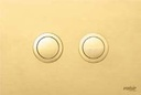 Valsir Design INOX M -huuhtelupainike, mattakullanvärinen, pyöreät painikkeet, mattakullanvärinen