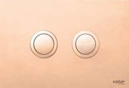 Valsir Design INOX M -huuhtelupainike, mattakuparinvärinen, pyöreät painikkeet, mattakuparinvärinen