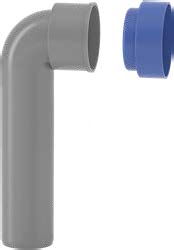 Valsir PP3 HTSW -pitkä vesilukon liitoskulma 32/46 mm, suojakannella