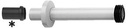 Valsir pidennetty WC-liitosputki Ø 40 mm, L 500 mm, valkoinen