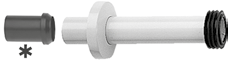 Valsir suora WC-liitosputki Ø 40 mm, L 280 mm, mattakromi