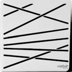 Valsir X-CENTER Bamboo -ritilä 128×128 mm, satiinipintainen