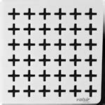 Valsir X-CENTER Texture -ritilä 128×128 mm, kiillotettu