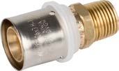 Valsir Pexal Brass ulkokierreliitin 16x2-R1/2"