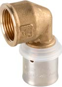Valsir Pexal Brass sisäkierteinen 90° kulmaliitin 20x2-Rp3/4"