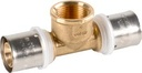 Valsir Pexal Brass sisäkierteinen T-liitin 16x2-Rp1/2"-16x2