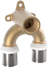 Valsir Pexal Brass -kaksoishanakulma 16×2 mm, Rp 1/2
