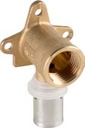 Valsir Pexal Brass lyhyt seinäkulmaliitin 16x2-Rp1/2" lyhyt