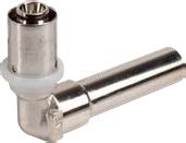 Valsir Pexal Brass kulmaliitin kromatulla kuparijatkeella 16x2-Cu15 jatkettu kromi