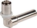 Valsir Pexal Brass kulmaliitin kromatulla kuparijatkeella 16x2-Cu15 jatkettu kromi