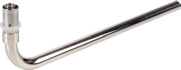 Valsir Pexal Brass liitin kromatulla kuparikulmalla 16x2-Cu15 kromi