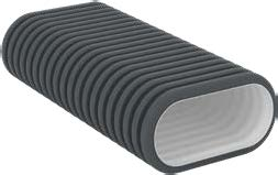 Valsir ARIASILENT Tube Compact -soikea ilmanvaihdon aaltoputki 50x102 mm, L 50 m