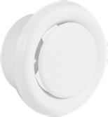 Tulo- ja poistoilmaventtiili 125 mm, valkoinen PVC